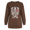 thumbnail image 4 of Moda mujer estampado cuello redondo pulóver Tops manga larga cómoda blusa sudadera Fridja  czfsfas5789, 4 of 7
