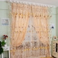 thumbnail image 3 of Window Curtain Panel, Romantic Tulips Window Voile Curtain Creative Floral Translucent Tulle Door Drape Blue 1x2m, 3 of 9