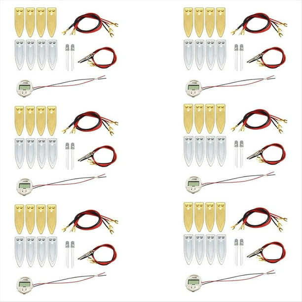Kit de Experimentos Científicos con Batería de Frutas para Juguetes de Enseñanza en el Hogar, Experimento de Enseñanza de Física con Batería de Patata y Limón, 6 Juegos