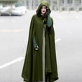 thumbnail image 1 of Hooded Cloak,Button Costume Winter Cloak Women Cloak Button Women Winter, 1 of 5