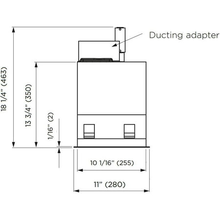 Fisher & Paykel - Perimeter Insert 36" Externally Vented Range Hood - Brushed stainless steel
