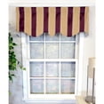 thumbnail image 2 of RLF Home Bengal Stripe Regal 3" Rod Pocket Lining Luxurious and Elegant Window Treatment Valance 50" x 17" Egg Plant, 2 of 4