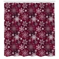 thumbnail image 3 of Ambesonne Snowflake Shower Curtain, Starry Christmas Ornament, 69"Wx84"L, Multicolor, 3 of 3