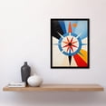thumbnail image 4 of Follow the Sun Abstract Geometric Oil Painting Blue Orange Cream Compass Star Hilma af Klint Style Art Print Framed Poster Wall Decor 12x16 inch, 4 of 5