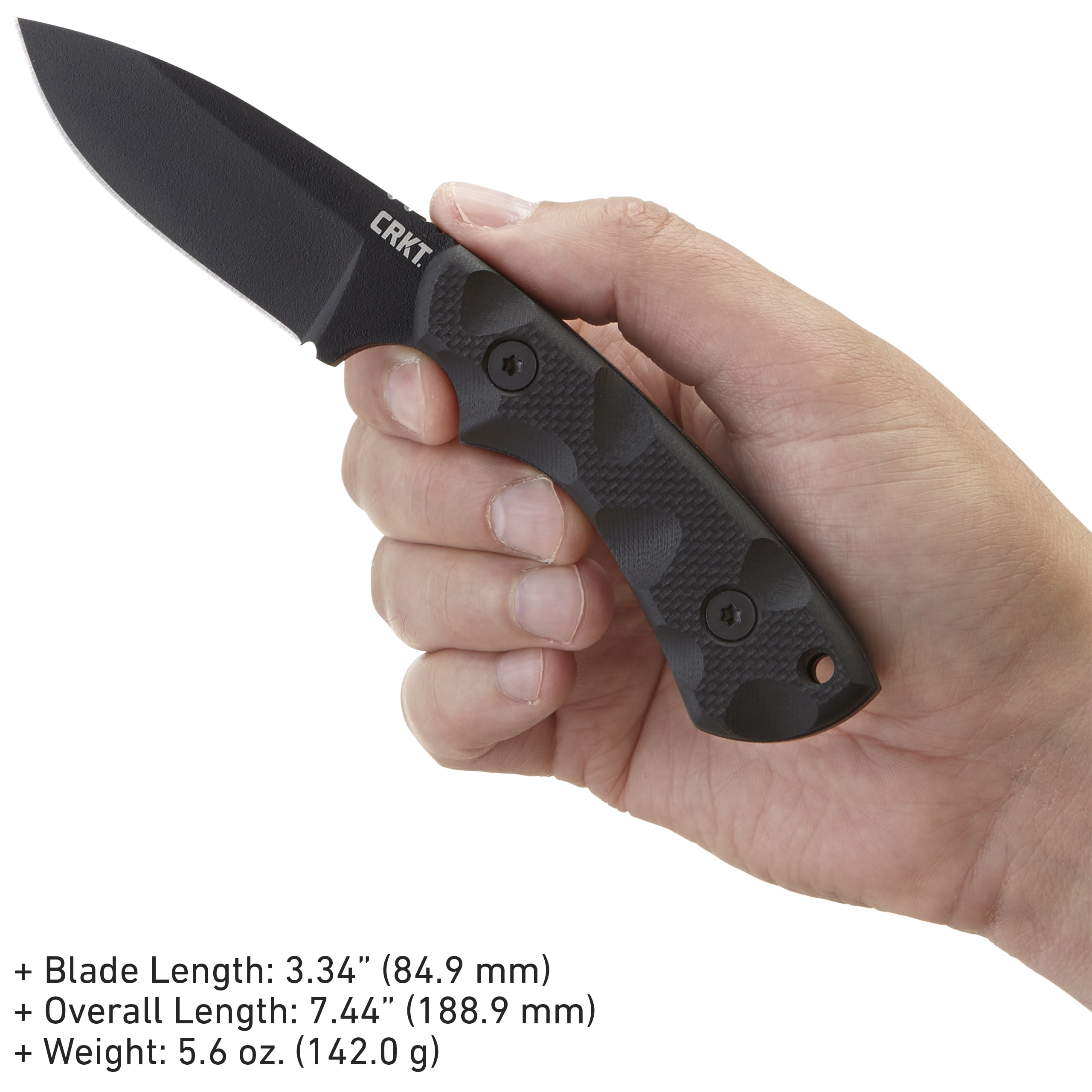 CRKT Siwi Fixed Blade Knife with Sheath: SK-5 Plain Edge Blade, G10 Handle, 2082