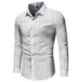 thumbnail image 3 of Camisas florales con personalidad de moda 2024 para hombres, camisas de manga larga con solapa estampadas en 3D, ropa informal vintage Y2k ajustada para mujer, 3 of 5