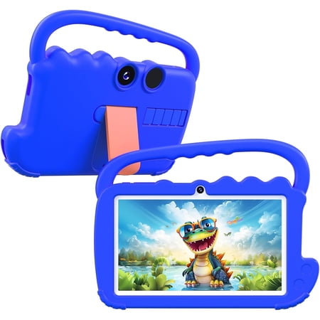 7 inch Kids Tablet Android Toddler Tablet, 7" Tableta for Boys Girls, 4GB RAM 32GB ROM WiFi Dual Camera IPS Safety Eye Protection Screen, Parental Control APP, Latest Model Kid Tablets, Blue