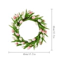 thumbnail image 2 of Spring Tulip Wreath, 18 inch Artificial Floral Wreath, Realistic Tulip Door Decor, Seasonal Wreath Ornament for Front Door, Home, Wall, Porch & Spring Festival Decoration, Pink, 2 of 8