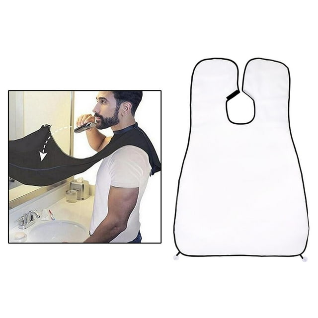 Capa de delantal de barba para hombre Perfecl Negro 112x75cm