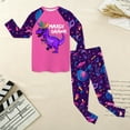 thumbnail image 7 of Hessimy Toddler Boys Girls Spring Summer Funny Cartoon Print 2Pcs Crewneck Long Sleeve Sweatshirt Joggers Pants Sweatsuit, Funny Jogger Set(Hot Pink,6-7 Years), 7 of 7