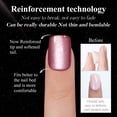 thumbnail image 4 of Set de pantalones cortos Jofay Fashion Wine Red Cat Eye de Press On Nails, 4 of 7