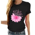 thumbnail image 2 of Fiudx Camisas para Mujer Blusa de Manga Corta con Estampado de Moda para Mujer, Divertida Camiseta con Cuello Redondo, 2 of 4