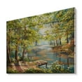 thumbnail image 2 of Designart 'Meandering River With Autumn Forest' Lake House Print on Natural Pine Wood, 2 of 5