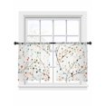 thumbnail image 7 of Colorful Botanical Sheer Curtains 54 Inch Length 2 Panels Set, Rainbow Color Leaves Spring Summer Voile Window Treatment Rod Pocket Short Kitchen Curtains Drapes for Bedroom 52"x54"x2, 7 of 7