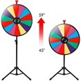 thumbnail image 2 of HomGarden Roue de Prix Colorée de 24 Pouces avec Support Ajustable, 14 Emplacements, de Table, Éditable, Classique, Tournante, Roue de Prix pour Fortune, Carnaval, Jeu de Rotation, Équipement de Casino, 2 of 5