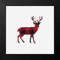 thumbnail image 2 of Straatsma, Leah 15x15 Black Modern Framed Museum Art Print Titled - Buffalo Plaid Deer, 2 of 5