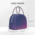 thumbnail image 2 of Balery Violet Glitter Bolsa de Almuerzo para Mujeres, Caja de Almuerzo, Bolsa de Almuerzo Pequeña Impermeable, Tote de Almuerzo Reutilizable con Gran Capacidad, 2 of 6
