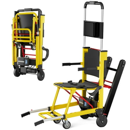 Joreek Foldable Motorized Stair Climbing Wheelchair Electric Wheelchair Home & Commercial & Public Service Agency Transfer Use Max 450 Lbs