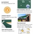 thumbnail image 4 of Rectangular Shade Sail, 3.6x3.6m, Waterproof, Anti-uv, Waterproof And Breathable, Dark Green, 4 of 5