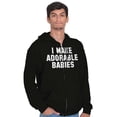 thumbnail image 5 of I Make Adorable Babies Cute Mom Zip Up Hoodie Men's Women's Brisco Brands X, 5 of 6