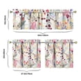 thumbnail image 4 of Abstract Line Flower Powder Kitchen Curtains and Valances Set-3 Piece Kitchen Curtains Sets with Valance for Windows Rod Pocket Machine Washable Kitchen Decor(54"x18"+2x27.5"x24"), 4 of 4