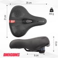 thumbnail image 2 of Asiento para bicicleta urbana Mariluz WL-191E-2 255X200mm Negro Antiprostatico, 2 of 6