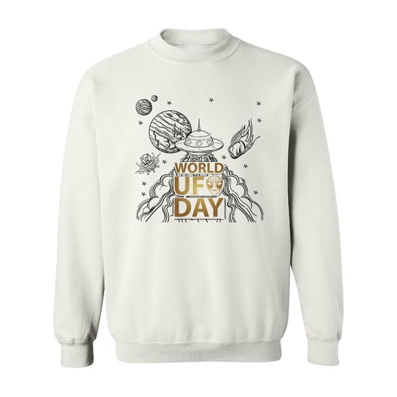 Cool World Ufo Day Design Sweatshirt Men -Image by Shutterstock, Male Small