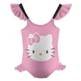 thumbnail image 5 of Hello Kitty Girls One Piece Swimsuits Hawaiian Summer Swimwear Beach Bathing Suit Outfits, 5 of 7