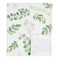 Sweet Jojo Designs Botanical Green and White Baby Security Blanket