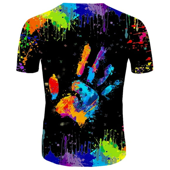 2025 Men's Dress Shirts Summer Printed Top Flame Mens athletic Dress Shirts with Round Blue T Long Sleeve Shirt Sleeve 3D Neck Dress Shirt Tall Men