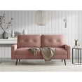 thumbnail image 6 of Pemberly Row Contemporary 70" Square Arm Velvet Sofa in Rose, 6 of 7