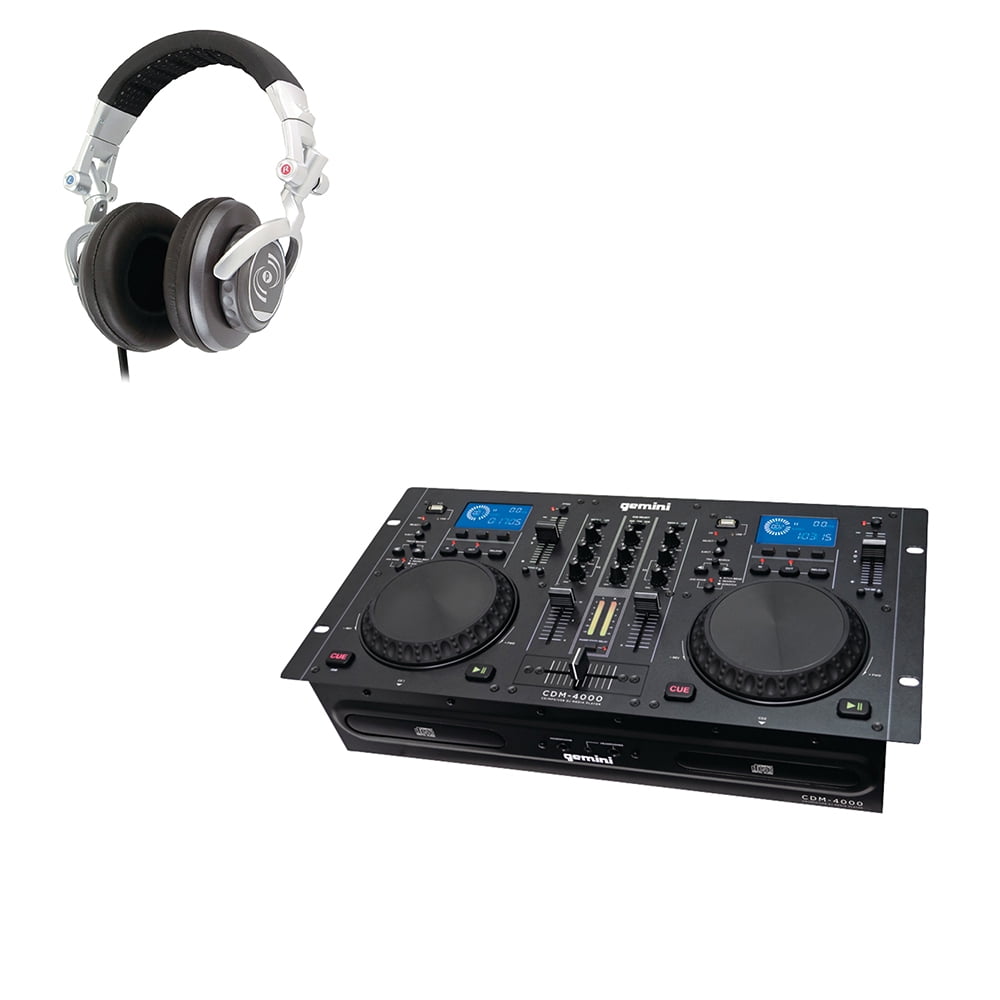Gemini CDM4000 CD/MP3/USB DJ Media Player & Pyle Pro PHPDJ1