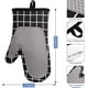 thumbnail image 2 of Guantes de horno, guantes de horno de algodón de silicona antideslizantes resistentes al calor, guantes de horno para cocinar alimentos, asar - 1 par (negro), 2 of 5