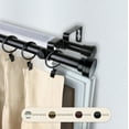 thumbnail image 4 of Rene 13/16" Double Bay Window curtain rod Adjustable 20"-36", 38"-72" - Black,(ABay-37-2D), 4 of 4