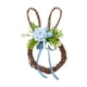 thumbnail image 3 of Corona de Pascua Decoración de Pascua Suministros para fiestas de temporada Corona de flores artificiales Azul, 3 of 9