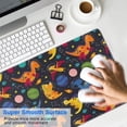 thumbnail image 4 of Long Mouse Pads for Desk,Colorful Dinosaurs Astronauts Planets Desk Mats on Top Of Desks, Desk Mouse Pad Extra Large with 3mm Non-Slip Base and Stitched Edge for Gaming,Work,Home 31.5"x11.8", 4 of 5