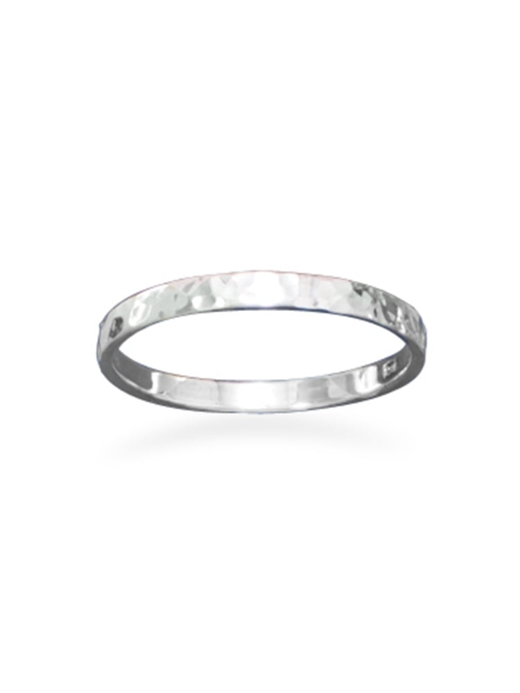 925 Sterling Solid Silver Hammered Ring-Band Ring-Highly Polished-5 mm/7 mm 925 Sterling Solid Silver Hammered Ring-Band Ring-Highly Polished-5 mm/7 mm