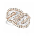 thumbnail image 4 of EOEMY Fashion Rose Gold Plated Leaves Ring Cubic Zircon Wedding Jewelry Ring Sz 6-10-10, 4 of 5