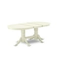 thumbnail image 2 of East West Furniture Vancouver Oval Traditional Wood Dining Table in Linen White, 2 of 8
