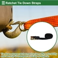 thumbnail image 2 of Unique Bargains Ratchet Tie Down Straps 1 Pcs 1 Inch x 23 Feet 1,764lb Ratchet Strap Lashing Straps for Roof Rack Motorcycle Trucks Multicolor Black, 2 of 7