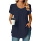 thumbnail image 2 of Blusa de manga corta con cuello redondo, informal, cómoda, a la moda para mujer OAVQHLG3B Store  lin121212, 2 of 4