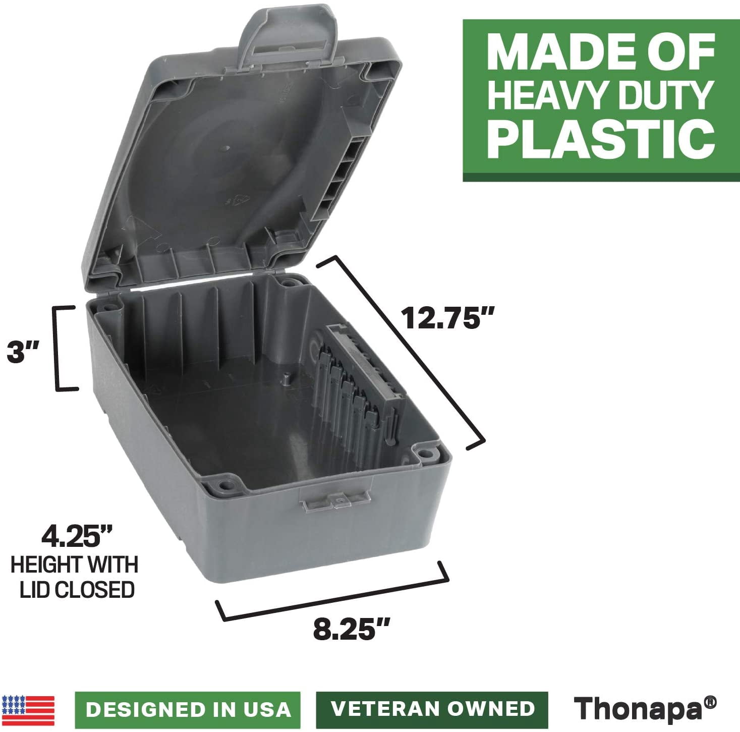 Waterproof Extension Cord Connection Box - Black Weatherproof Outdoor Box for Electrical Connections