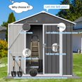 thumbnail image 5 of Syngar Outdoor Storage Shed with Lockable Doors, Dark Gray, 5 of 10