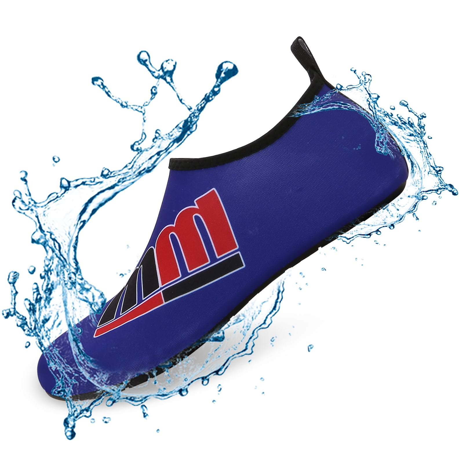 Men and Women a Slip On Barefoot Quick-Dry Beach Aqua Yoga Water Shoes (MM/Purple, 4-5 Women)