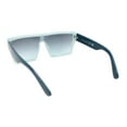 thumbnail image 4 of Womens Oversize Flat Top Shield Rectangle Hard Diva Sunglasses Mint - Green, 4 of 4