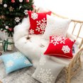 thumbnail image 3 of Christmas Big Snowflake Embroidery Pillow Cover Living Room Sofa Cushion Cover Soft New Year Atmosphere Decoration By Pillowcase (2,45X45 without core), 3 of 6