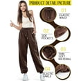 thumbnail image 4 of Kalolary Women's Cinch Bottom Sweatpants with Pockets Plain Tracksuit Baggy Elastic Waist Trousers for Casual Hip Hop, Gym and Jogging, 4 of 7