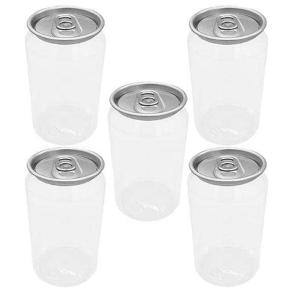 MLINS  5 Pcs Cans Beverage Bottles Juice Container Drinks Transparent