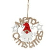 thumbnail image 2 of Adorno Navideño de Madera para Colgar En La Puerta | Decoración Navideña para El Hogar | Diseño de Papá Noel, Reno y Muñeco de Nieve | 22 Cm de Largo | Material: Madera | Decoración Navideña | 1 Unid, 2 of 6