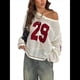 thumbnail image 1 of Suéter Tipo Jersey con Cuello en V y Blusas de Crochet Extragrandes para Mujer, Estilo Y2K Rojo y L, 1 of 10